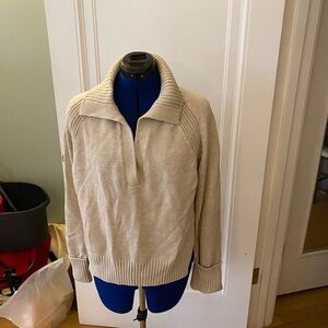NWT Abercrombie and fitch brand tan long sleeve sweater. Size large.